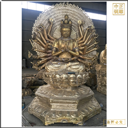 彩繪千手觀(guān)音菩薩銅像廠(chǎng)