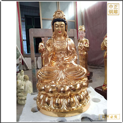 廠(chǎng)家生產(chǎn)大型觀(guān)音銅像