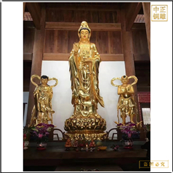 廠(chǎng)家供應廟宇貼金觀(guān)音菩薩