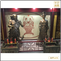 女媧伏羲神像銅雕 