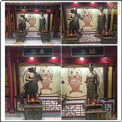 女媧伏羲神像銅雕鑄造 