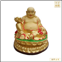 寺廟彩繪彌勒佛銅像鑄造廠 