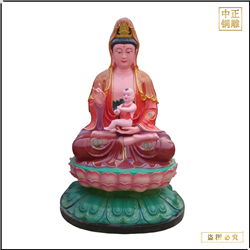 工藝品彩銅觀(guān)音銅像佛