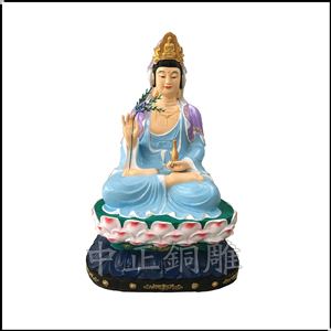 彩繪觀(guān)音銅像