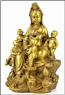 送子觀(guān)音銅像