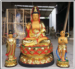 觀(guān)音銅像和金童玉女銅像