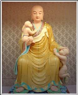 抱孩子地藏菩薩銅佛像