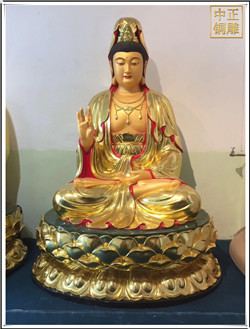 貼金銅觀(guān)音像|鑄銅觀(guān)音廠(chǎng)家